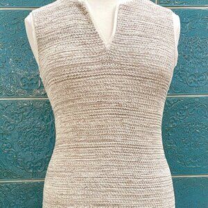 NWT St. John body con sleeveless neutral knit size 14